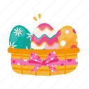 easter, egg, basket, easter egg, rabbit, festivity, celebration, decoration