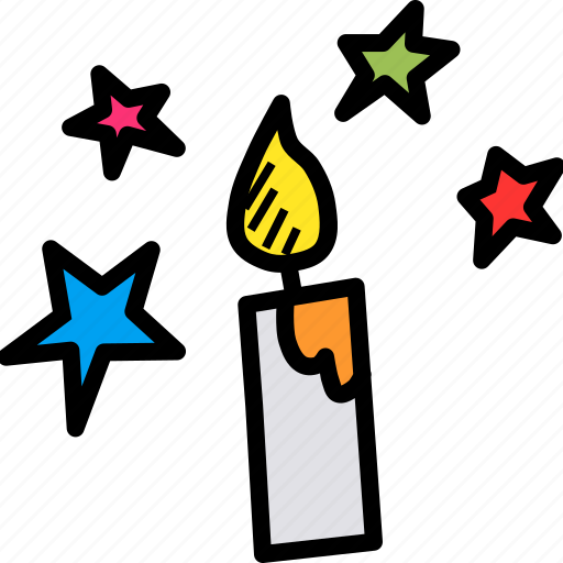 Candle, christmas, easter, lamp, light, stars icon - Download on Iconfinder