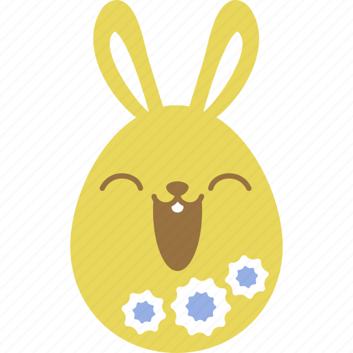 Bunny, easter, egg, emoji, emotion, happy, rabbit icon - Download on Iconfinder