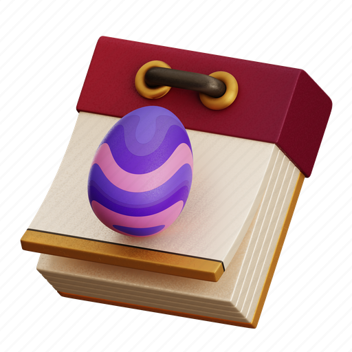 Easter, calendar 3D illustration - Download on Iconfinder