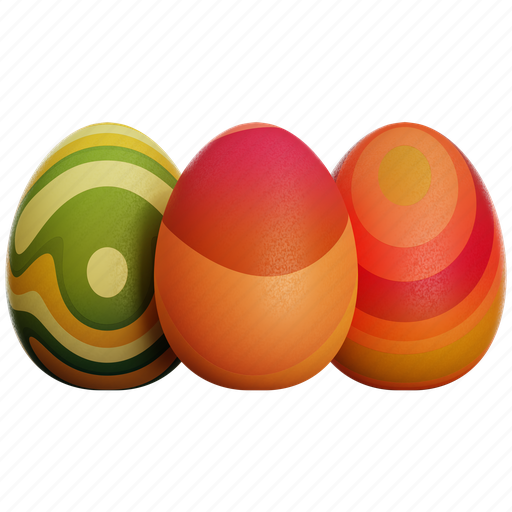 Easter, eggs, easter eggs, easter egg, painting egg, decoration, event 3D illustration - Download on Iconfinder