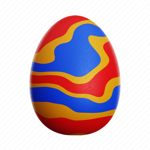 Easter, egg, easter egg, painting egg, decoration, event, cultures 3D illustration - Download on Iconfinder