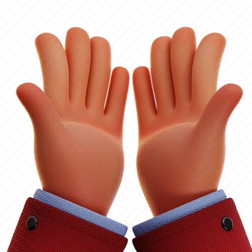 Praying, hand 3D illustration - Download on Iconfinder