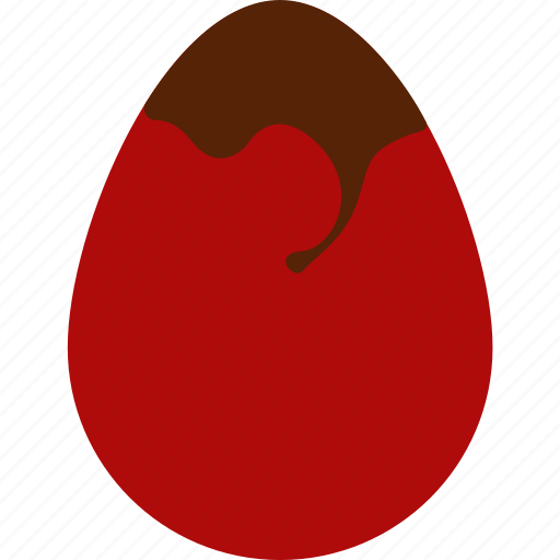 Chocolate, easter, egg, painted, red icon - Download on Iconfinder