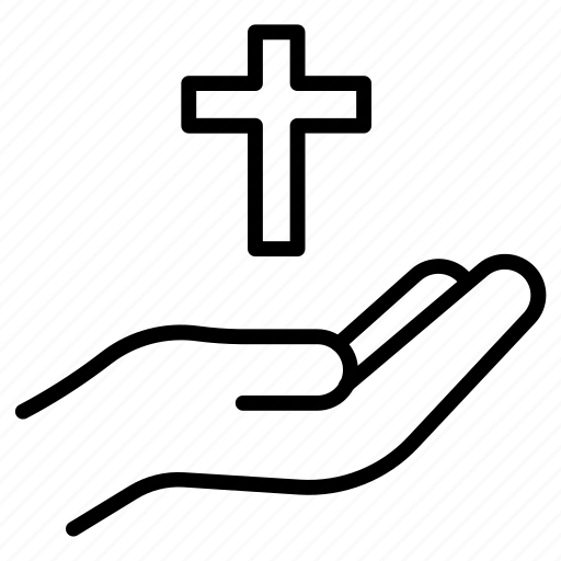 Cross, pray, religion, hand icon - Download on Iconfinder