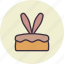 bunny, cake, dessert, ears, easter, rabbit, bakery 