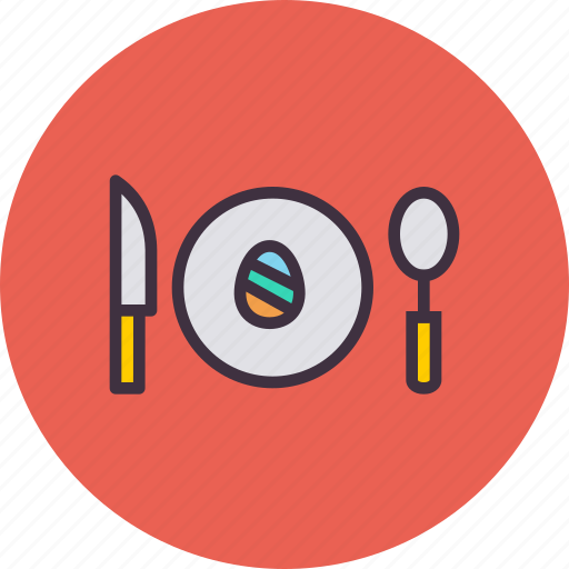 Dine, dinner, easter, egg, meal, paschal, lunch icon - Download on Iconfinder