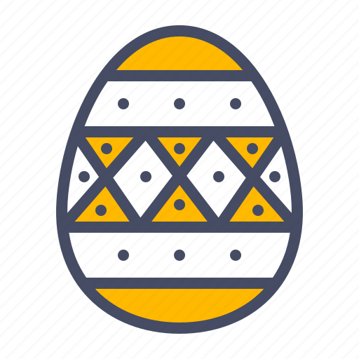 Decorated, decoration, dots, easter, egg, paschal, stripes icon - Download on Iconfinder