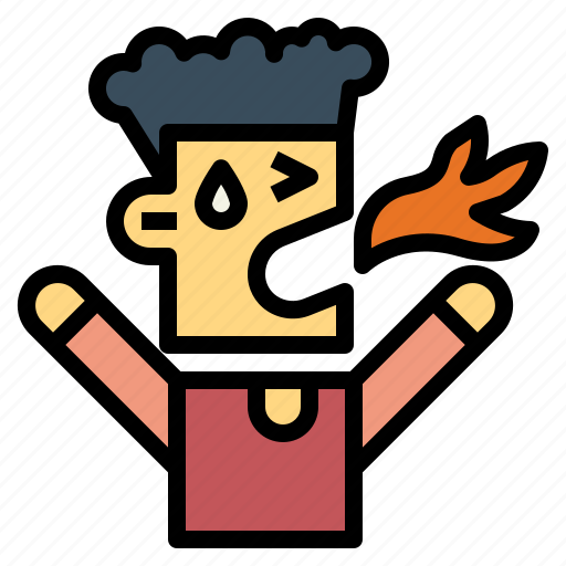Spicy, eating, food, man icon - Download on Iconfinder