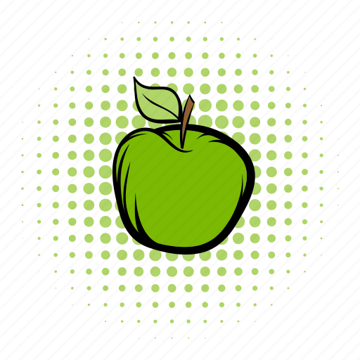 Apple, comics, diet, eco, ecology, health, leaf icon - Download on Iconfinder