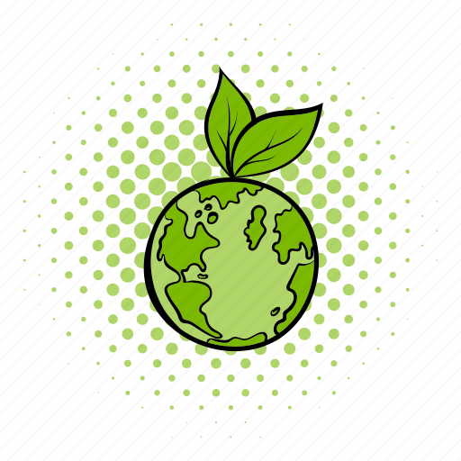 Comics, earth, eco, globe, leaf, natural, world icon - Download on Iconfinder