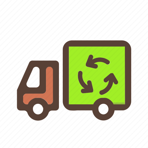 Eco, recycle, transportation, truck icon - Download on Iconfinder