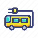 bus, eco, electric, transport