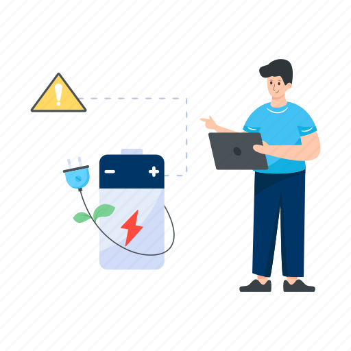 Energy accumulation, battery charging, rechargeable battery, phone battery, battery power illustration - Download on Iconfinder