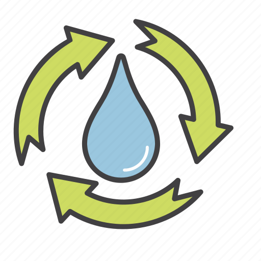 Eco, recycle, reuse water, sustainable, water, water energy icon - Download on Iconfinder