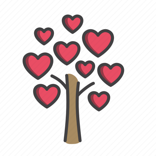 Hearts, love, nature, peace, tree, valentine icon - Download on Iconfinder