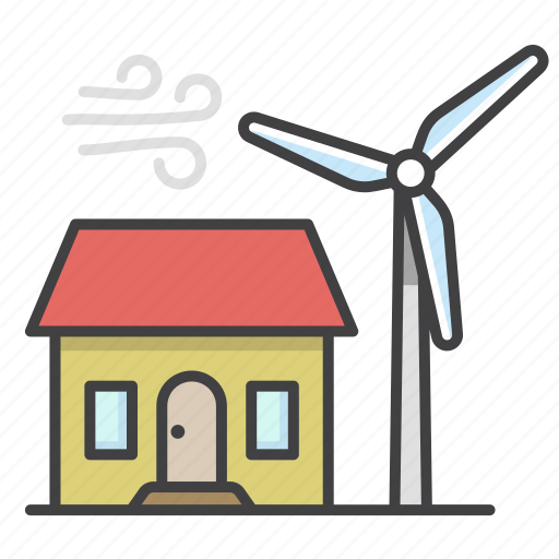 Energy, eolic, green energy, house, sustainable, wind icon - Download on Iconfinder