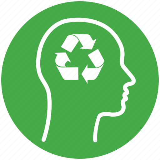 Eco, ecology, green, ideas, mind, re-use, recycling icon - Download on Iconfinder