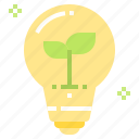 ecology, electronics, energy, green, leaf, lightbulb, nature