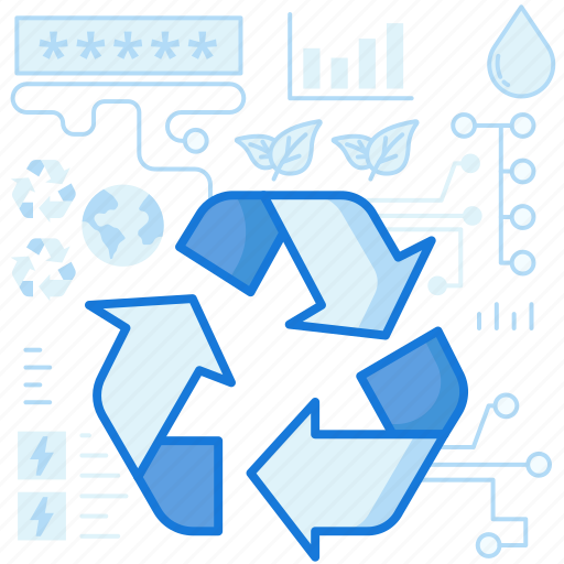 Arrows, earth, ecology, planet, plant, recycle, water icon - Download on Iconfinder