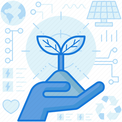 Ecology, gesture, hand, nature, planet, plant, solar icon - Download on Iconfinder