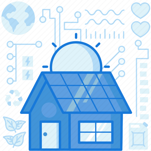 Electricity, energy, home, house, panels, power, solar icon - Download on Iconfinder