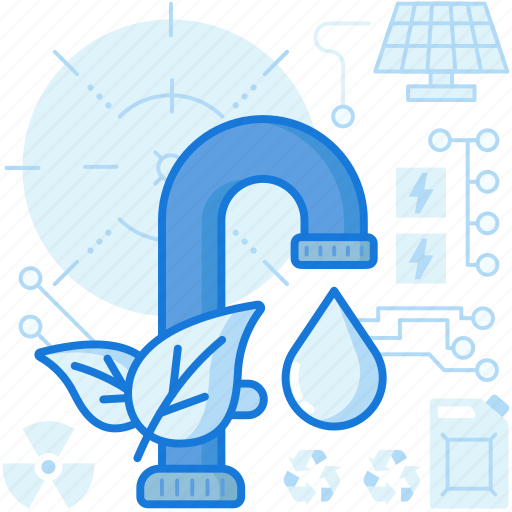 Drop, ecology, faucet, green, plumbing, tap, water icon - Download on Iconfinder