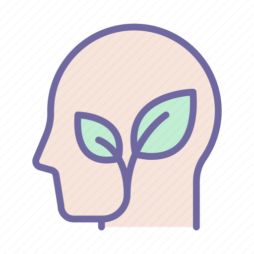 Head, plant, psychology, ecology, philosophy, vegetarian icon - Download on Iconfinder