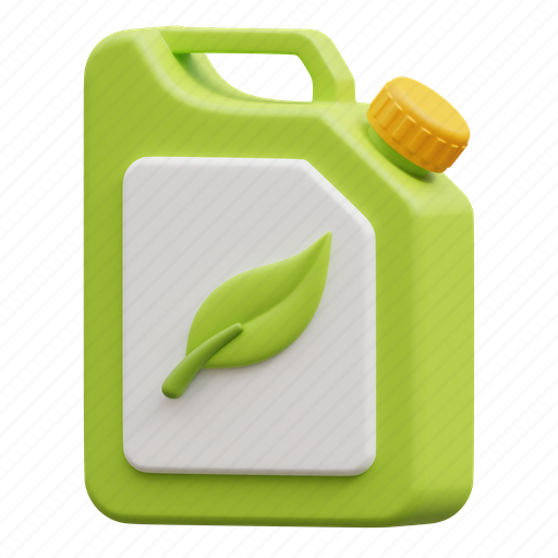 Eco, fuel, biofuel, gasoline, jar, jerrycan, ecology 3D illustration - Download on Iconfinder