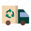 recycling truck, garbage-truck, truck, dump-truck, garbage 
