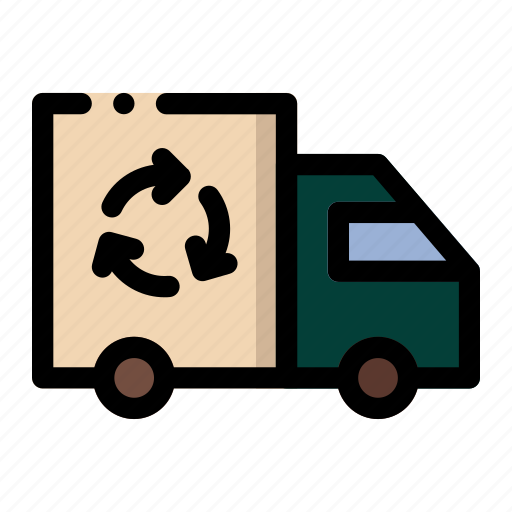 Recycling truck, garbage-truck, truck, dump-truck, garbage icon - Download on Iconfinder