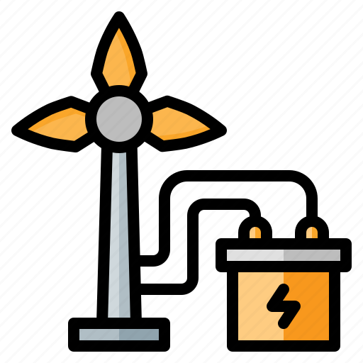 Wind, energy, battery, electricity, eco, ecology icon - Download on Iconfinder