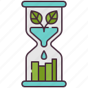 hourglass, ecology, green, water, ecological, clock, sandglass