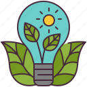 light, bulb, leaf, green, energy, ecology, plant, sun