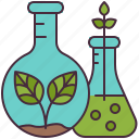 science, ecology, biology, sprout, chemistry, plant, flask, leaf