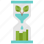 hourglass, ecology, green, water, ecological, clock, sandglass 