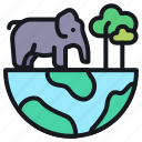 eco, ecology, friendly, nature, elephant, animal, earth, planet