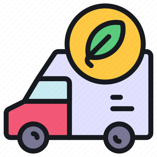 Eco, ecology, friendly, nature, vehicle, delivery, van icon - Download on Iconfinder