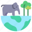 eco, ecology, friendly, nature, elephant, animal, earth, planet 