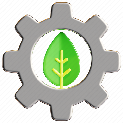Eco, services, leaf, power, nature, bio, green 3D illustration - Download on Iconfinder