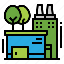 building, factory, green, industry