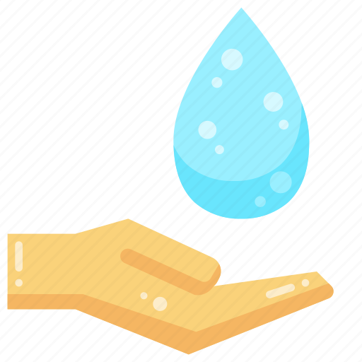 Drop, gesture, hand, hold, water icon - Download on Iconfinder