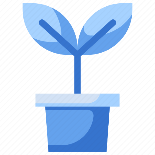 Flowerpot, garden, leaf, plant, sapling, seeding, sprout icon - Download on Iconfinder