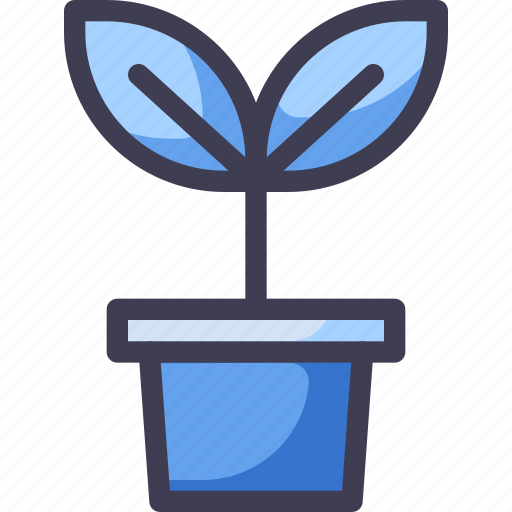 Flowerpot, garden, leaf, plant, seeding, sprout icon - Download on Iconfinder