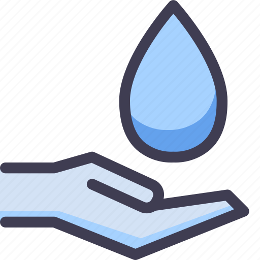 Drop, gesture, hand, hold, water icon - Download on Iconfinder