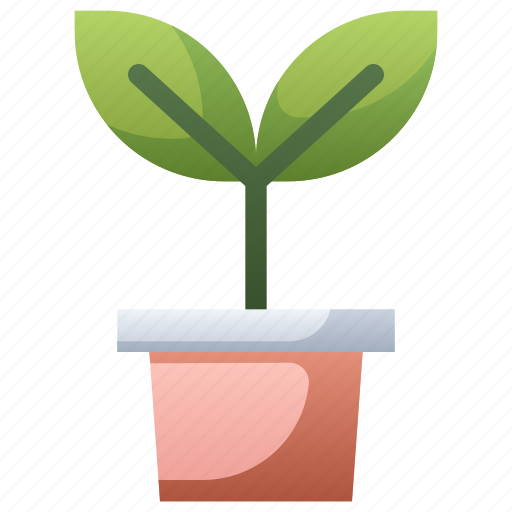 Flowerpot, garden, leaf, nature, plant, seeding, sprout icon - Download on Iconfinder