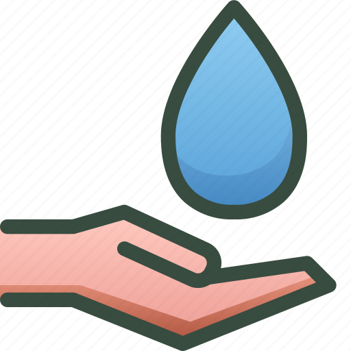 Drop, hand, hold, water icon - Download on Iconfinder