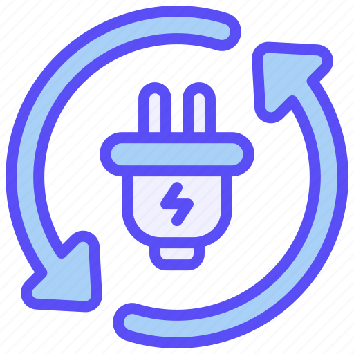 Reuse, electricity, ecology, energy icon - Download on Iconfinder