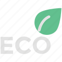eco, eco leaf icon, eco leaf logo, eco sign, eco word