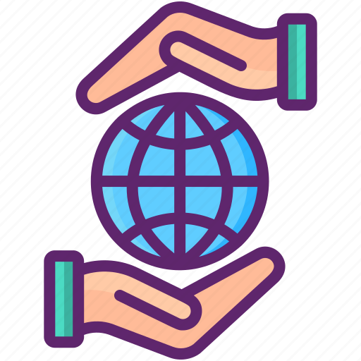 Globe, hands, planet, save icon - Download on Iconfinder